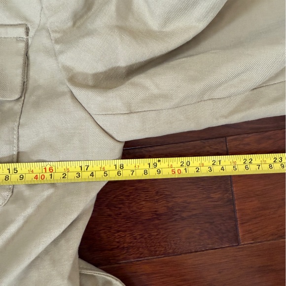 White House Black Market Belted Safari‎ Jacket Elm Tan Lyocell Blazer Size 8 - Picture 5 of 6